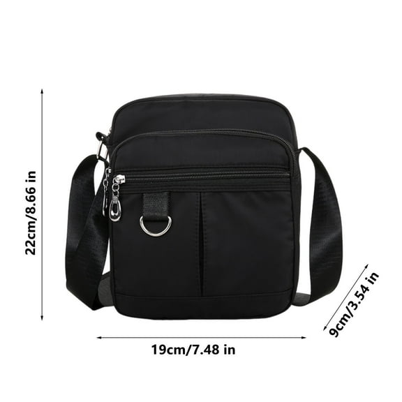 openpig Shoulder Bag Messenger Bag Casual Nylon Purse Handbag Crossbody Bag Waterproof Shoulder Bag for Women Purse Handbag (Black)