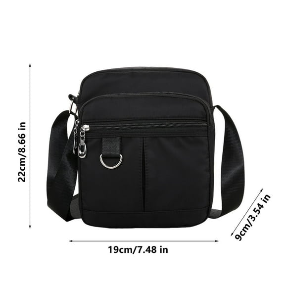 Bolso bandolera de nailon con múltiples compartimentos,bolso de hombro informal,bolso de pecho para viajes y uso diario,riñonera de tela ligera para hombres y mujeres,organizador gratuito para