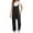 Black, variant on aidice Summer Overalls for Women Casual Deep V Neck Spaghetti Strap Comfy Fitting Pants Jumpsuits with Pockets