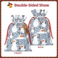 thumbnail image 2 of Fuzoiu Happy Snowmen Snowfall Print Christmas Gift Bag,Burlap Gift Bag with Drawstring Closure & Hang Tag,Perfect for Holidays, Birthdays, and Special Occasions-Small, 2 of 7