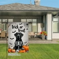 thumbnail image 3 of JOOCAR Halloween Trick or Treat Black Dog Skeleton Pumpkin Linen Garden Flag for Fall Autumn Home Outdoor Garden Yard Door Decor 12x18 inch, 3 of 5