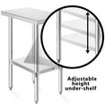thumbnail image 4 of KUTLER Stainless Steel Table with Wheels for Prep and Work 30 x 12 Inches, NSF Heavy Duty Commercial Kitchen Table for Restaurant, 4 of 7
