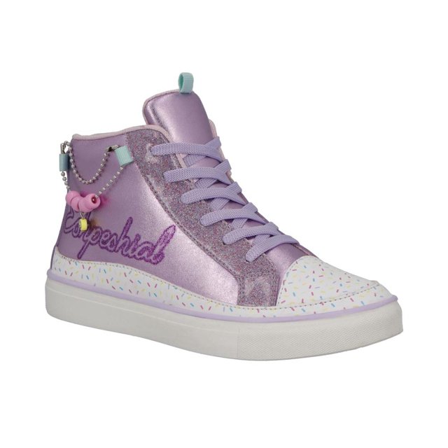 Tenis Niña Mis Pastelitos by Tropicana MP933514 Caña Media Suela Baja Resistentes Comodos Violeta Oscuro 21.5