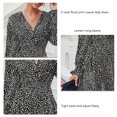 thumbnail image 2 of Flowy Dress, Cute Deep V Collar Dress Fashionable Floral Print For Women For Vacation For Shopping ANGGREK No, 2 of 6