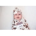 thumbnail image 3 of Lulujo Baby Hello World Newborn Bamboo Hat and Swaddle Blanket Set, 3 of 3