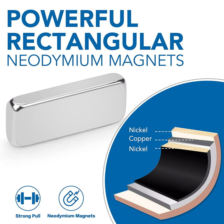 DIYMAG Strong Neodymium Magnets Bars, 70 Pcs Small Rare Earth Bar Magnets.  