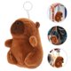thumbnail image 5 of Adorno de capibara de felpa, colgante de capibara relleno, llavero de felpa, mochila colgante, abalorio de capibara, 5 of 5
