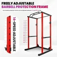 thumbnail image 5 of Squat Rack Power Cage, 1200LB All-in-One Squat Rack, 45.6"×44.3"×81.5" Adjustable Squat Rack with J-Hooks for Fitness Workouts, 5 of 7