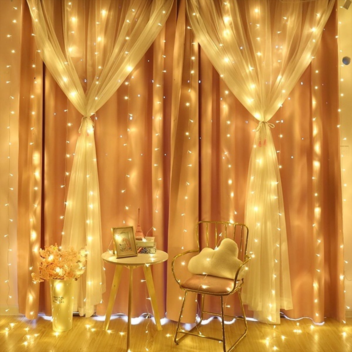 6.5/3.2*9.8Ft Curtain Light Fairy String Lights Indoor ...
