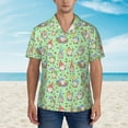 thumbnail image 2 of Bingfone Men's Short Sleeve Button Down Shirts Hawaiian Spring Gnomes Printed Beach Shirt, 2 of 7