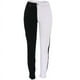 thumbnail image 1 of Pantalones vaqueros de cintura alta con bloques de color para mujer, pantalones vaqueros de pierna recta de dos tonos, pantalones vaqueros elásticos clásicos con bloques de color (XXL, negro), 1 of 5