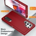 thumbnail image 3 of JTCASES Compatible with Samsung Galaxy S22 Ultra Case Heavy Duty Protective Rugged Phone Case, Full Body Anti-dust Shockproof Drop Proof Armor Cover for Galaxy S22 Ultra 6.8 inch, Red/Black, 3 of 9