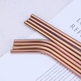 thumbnail image 6 of ReaNea 18 Piece Rose Gold Stainless Steel Straws Set, 8.5 ''Reusable Drinking Metal Straws, 6 of 7