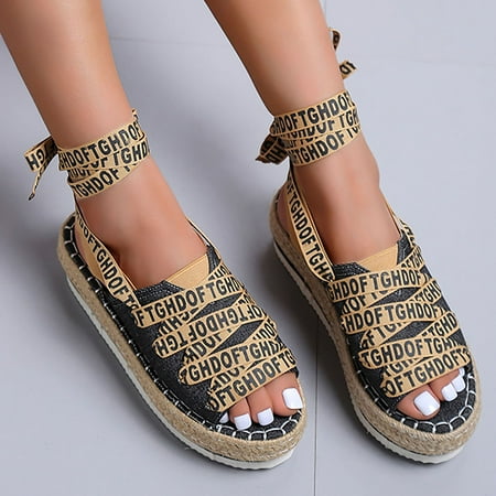 

Vedolay Sandals for Women Sandals for Women Open Toe Ankle Strap Platform Casual Strappy Low Wedges Sandals Black 7.50