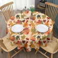thumbnail image 3 of Autumn Fall Leaves Pattern Round Tablecloth 60" X 60",Wrinkle Wipeable Table Cloth for Kitchen Dining Room Picnic Patio Party, 3 of 6