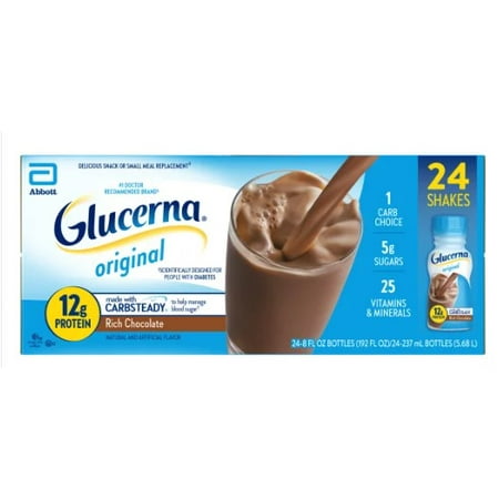 Glucerna Diabetic Nutritional Beverage, 8 Fluid Ounces, 24 Shakes
