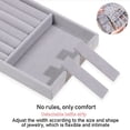 thumbnail image 6 of Storage Tray Ornaments Organizer Travel Jewelry Tray Case Fashion Earring Holder Bracelets Rings Storage Rotating Jewelry Box Jewelry Accessory GREY 3, 6 of 8