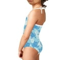 thumbnail image 4 of FOR U DESIGNS Sea Turtle Girls Halter Swimsuit Size 7-8T Quick Dry One Piece Beach Swimwear with Adjustable Strap Teens Kids Blue Sleeveless Bodysuit, 4 of 6