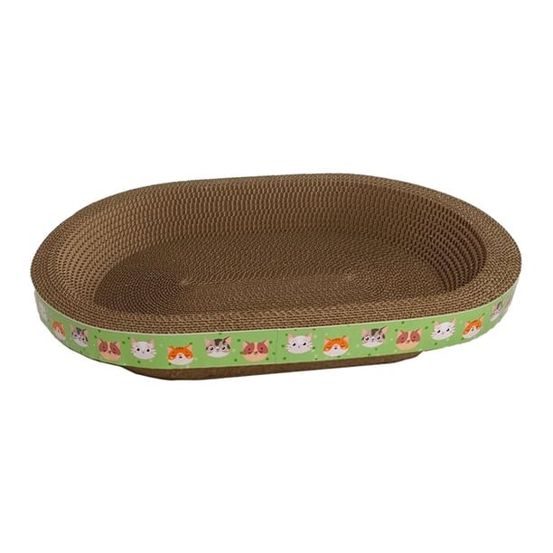 Rascador de cartón para gatos, cama, garra de molienda, cuenco de protección para muebles, rascador 45cmx26cm verde