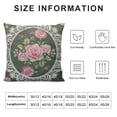 thumbnail image 5 of Rose Pattern Throw Pillow Case Cushion Cover Lace Frame with A Linen for Couch Bed Sofa Car, 5 of 5