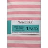 Waverly Inspirations Pre-Cut Stripes Carnation Fabric, per Yard