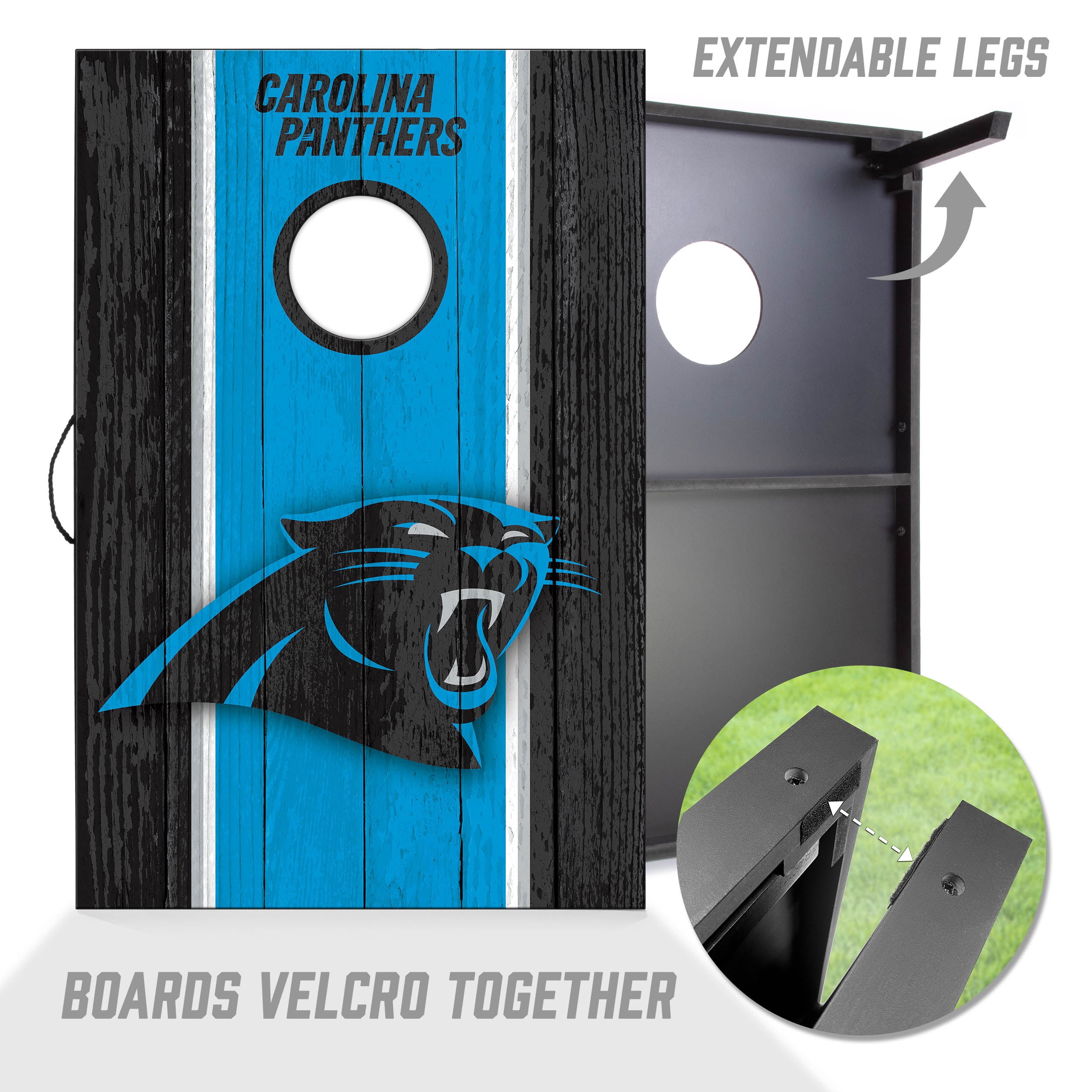 YouTheFan NFL Carolina Panthers 2' x 3' MDF Cornhole Game