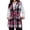 Hot Pink, variant on UVEASISHA Women's Plaid Sleeveless Blazer Vest Belted Collar Lapel Long Jackets Casual Work Layering Outerwear with Pockets Fall Winter Style Green XL