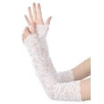thumbnail image 5 of INSPIRE CHIC Women's Summer Driving Glove Detachable Arm Sleeves Lace Fingerless Gloves for Women One Size White, 5 of 6