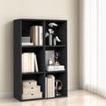 thumbnail image 6 of LEDREM 6 Cube Bookshelf with Open Storage Organizer, Bookcase and Display Shelf for Living Room Home Office Dining Room, Ebony Black, 6 of 11
