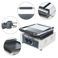 thumbnail image 3 of Commercial Electric Panini Press Grill Griddle Plate Non-stick Sandwich Steak Maker 1800W 50-300℃, 3 of 12