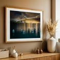 thumbnail image 4 of Pier Pilings & the San Francisco-Oakland Bay Bridge - San Francisco California Photography Oak Framed Wall Art Print 12 x 18 inches, 4 of 6