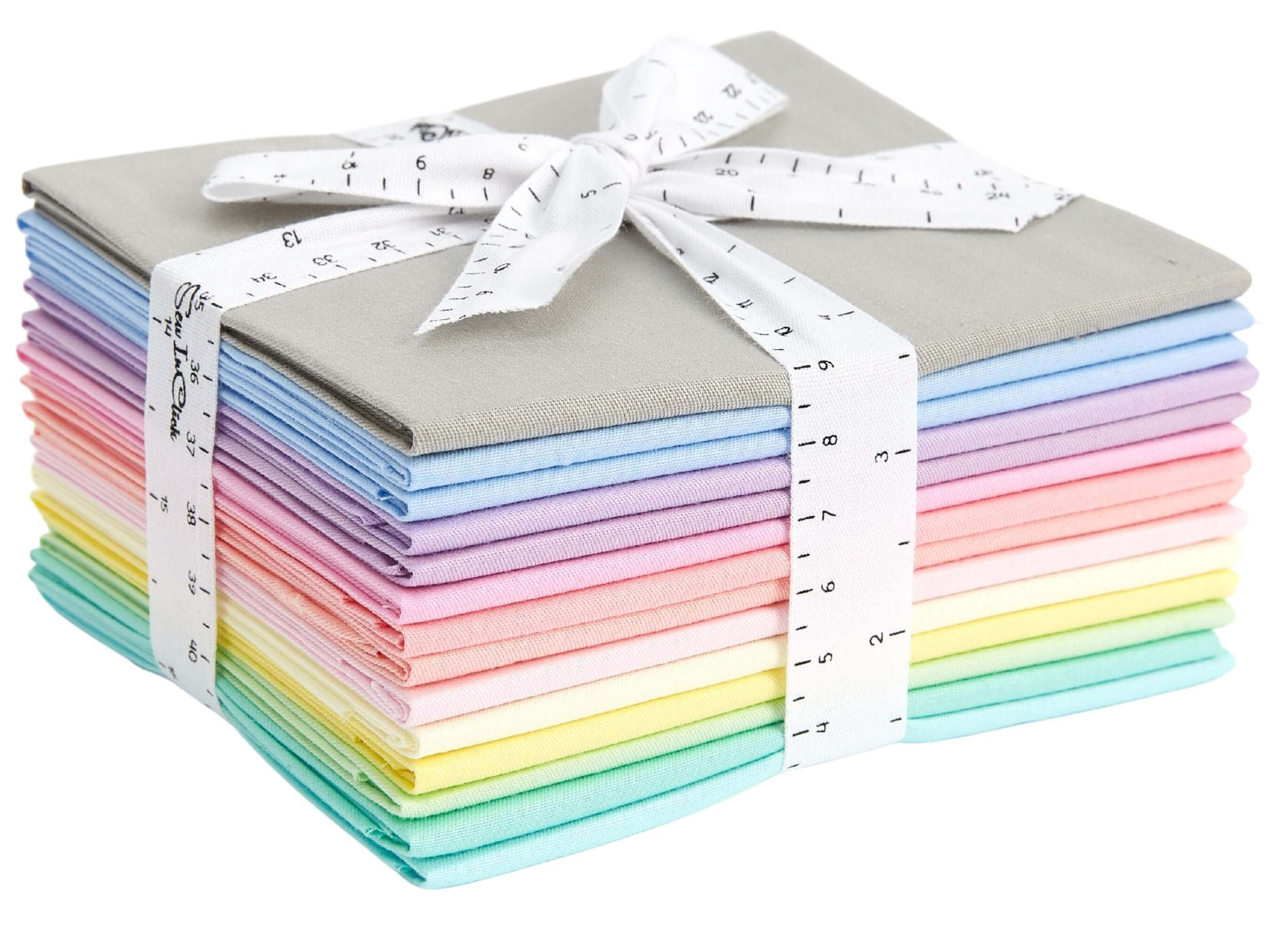 Fat Quarter Bundle -100% Cotton | Pastel Mix l Mix - 14 Colors | Quilting  Crafting Fabric |Special Gift