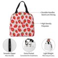 thumbnail image 3 of Bingfone Strawberries Print Lunch Bag Insulated Lunch Box, Small Leakproof Cooler Food Lunch Containers Reusable High Capacity Lunch Tote Bags for Work, Travel, Outdoor, 3 of 5