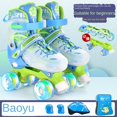 thumbnail image 2 of Patinage Chaussures Enfants Débutants Bébé Double Rangée Quatre Roues Garçons Filles Patins Enfants, 2 of 5