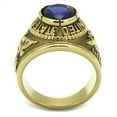 thumbnail image 6 of US Air Force Ring for Men and Women Unisex Stainless Steel Military Patriotic Ring in Gold with Blue Stone, 6 of 11