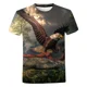 thumbnail image 3 of Camiseta con estampado 3D de animales de águila de verano, camiseta de moda para mujer, camiseta de manga corta con cuello redondo, camiseta de gran tamaño, 3 of 5