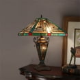 thumbnail image 3 of Chloe Lighting Innes Mission 3-Light Glass Table Lamp in Blackish Bronze, 3 of 4
