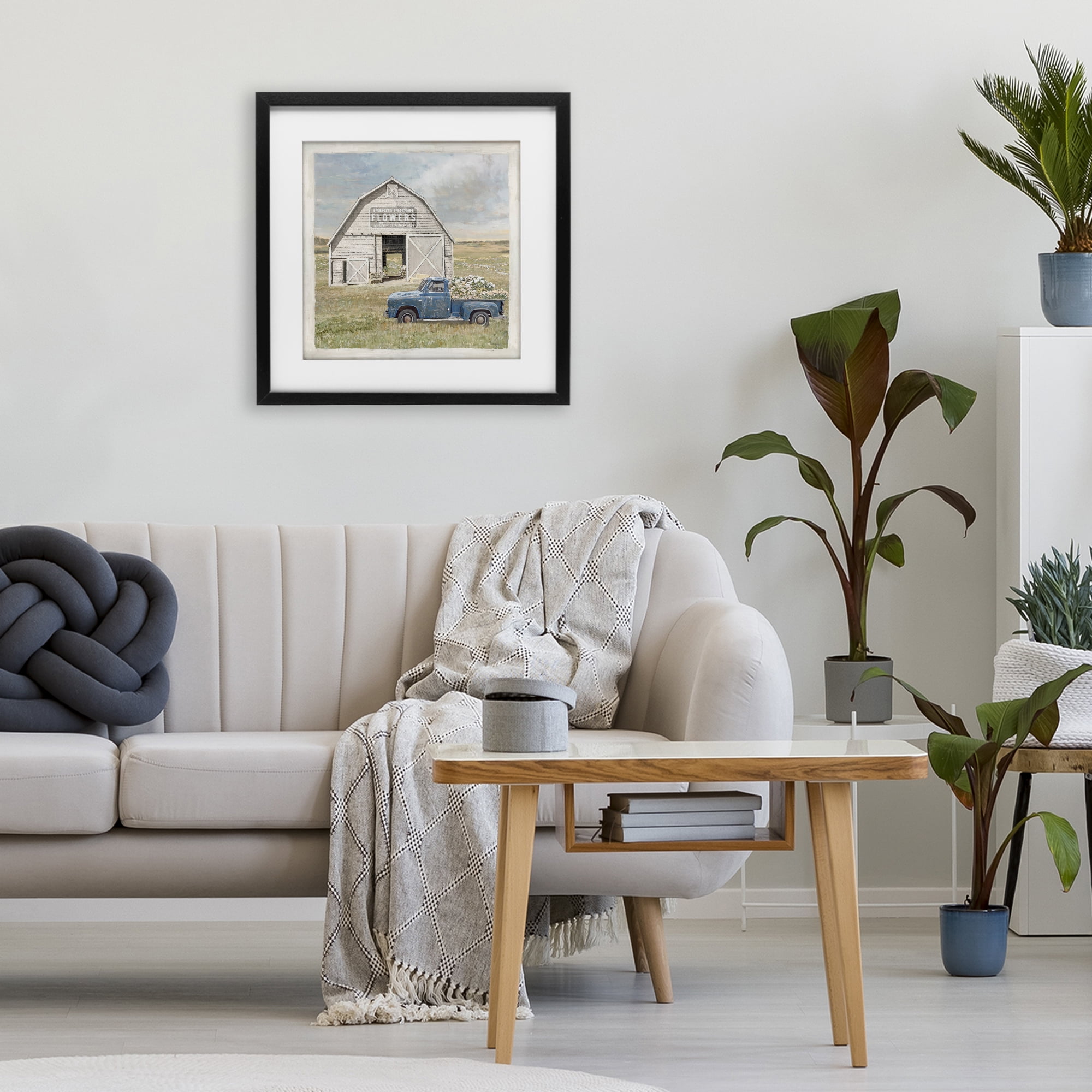 Stupell Industries Rustic Flower Barn Black Framed Print Under Glass, design by Amber Sterling