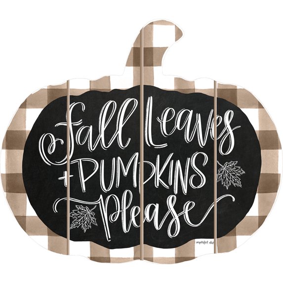 Cut Out Pallet Art - Fall Leaves and Pumpkins Please