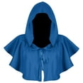 thumbnail image 1 of Capucha capucha Medieval Halloween para monje mago hechicero mago sacerdote disfraz Cosplay gótico Vintage capa Azul Yinane Capa con capucha, 1 of 6