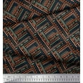 thumbnail image 2 of Soimoi Black Rayon Fabric Arrow & Triangle Geometric Print Fabric by the Yard 42 Inch Wide, 2 of 3