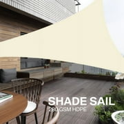 Sun Shade Sail Triangle Waterproof 6.5/10/12/16FT Outdoor Garden Patio Party Sunscreen Awing Triangle Canopy 98% UV Block with Free Rope