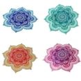thumbnail image 2 of Flores Roundie Beach Throw Tapiz Hippy Boho Gypsy Algodón Mantel Toalla de playa Estera de yoga Cappa Methold JJ17138-01, 2 of 6