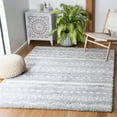 thumbnail image 2 of SAFAVIEH Parma Blanche Geometric Shag Area Rug, Grey/Ivory, 5'3" x 7'6", 2 of 8