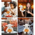 thumbnail image 4 of DolliBu Halloween Stuffed Animal Long Leg Lamb Plush with Pumpkin - Long Leg Lamb Stuffed Animal with Small Pumpkin Plush Perfect Halloween Plush Toys, Halloween Stuffed Animal - 10.5 Inches, 4 of 6