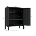 thumbnail image 3 of Naomi Armoire d'Appoint Moderne 31,5 avec 3 Tablettes Ajustables, Noire, 3 of 9