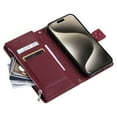 thumbnail image 6 of for iPhone 14 Pro Max Wallet Case with Card Holder & Kickstand & Wrist Strap, Flip Folio Book Style PU Leather Shockproof Protective Phone Cover with Crossbody Strap for iPhone 14 Pro Max, Winered, 6 of 13
