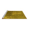 thumbnail image 2 of Ahgly Company Machine Washable Indoor Square Oriental Yellow Industrial Area Rugs, 7' Square, 2 of 4
