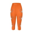 thumbnail image 3 of MKLEKYY Leggings deportivos con estampado de rugby para mujer, de moda informal, pantalones de yoga, leggings capri 2876, 3 of 3