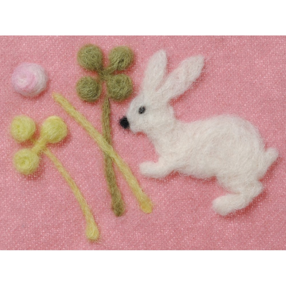 Clover Felting Needle Applique Mold, Clover and Rabbit